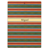 ファブリックサイケデリックメキシコのパターン、カスタマイズ可能 クリップボード (裏面)