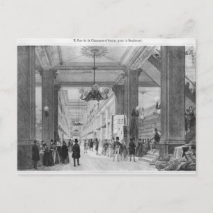 ファブリックショップ、9 rue de la Chaussee d'Antin ポストカード