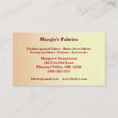 ファブリックストアの名刺 名刺 (裏面)