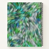 ファブリックテクスチャグリーンファーデザイン-68745 ノートブック (裏面)