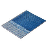 ファブリックブルージーンズ背景、デニムテクスチャ ノートブック (左側)