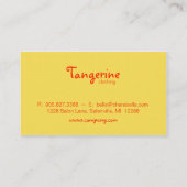 ファブリック名刺プレイドストライプ黄色 名刺 (裏面)