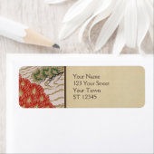 ファブリック日本の差出人住所ラベル ラベル (インサイチュ)