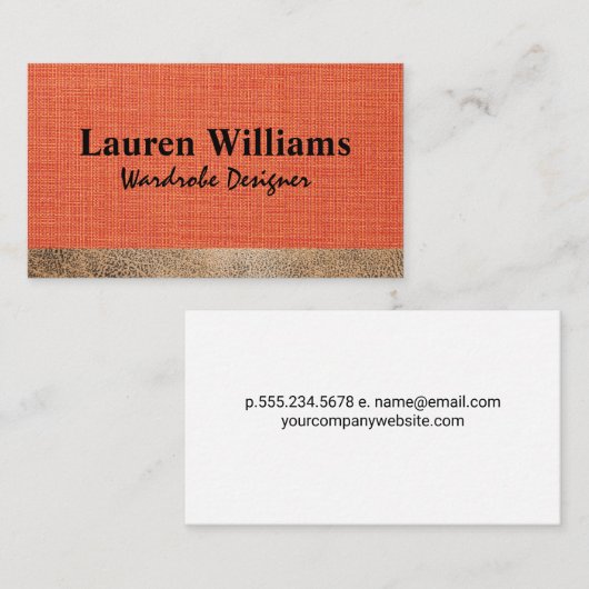 ファブリック材料の質感 名刺 (正面/裏面)