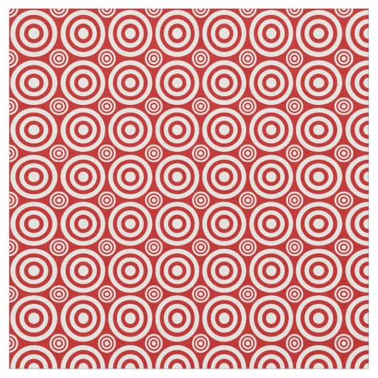 ファブリック赤と白、ブルズアイ ファブリック (クローズアップ)