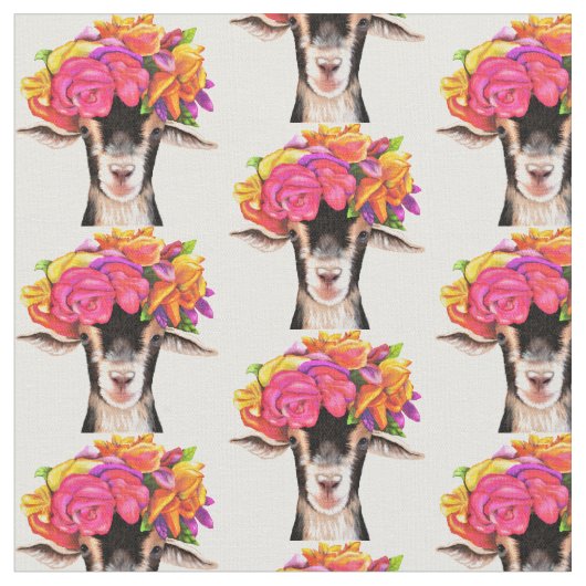 ファブリック – ヤギのポゼイ (クローズアップ)