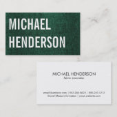 ファブリック（緑） 名刺 (正面/裏面)