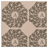 ファブリック – 織葉りイニシャル (クローズアップ)