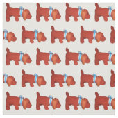 ファブリック – 赤い子犬 (見本)