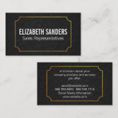 ファブリック/金ゴールド・フレーム 名刺 (正面/裏面)