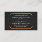 ファブリック/金ゴールド・フレーム 名刺 (裏面)