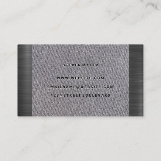 ファブリック |金属 名刺 (裏面)