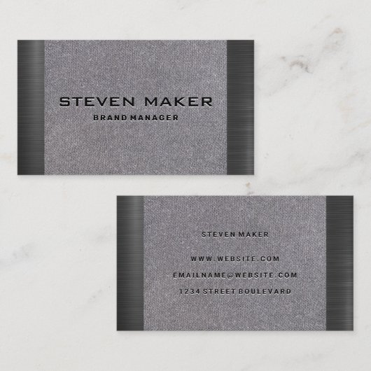 ファブリック |金属 名刺 (正面/裏面)