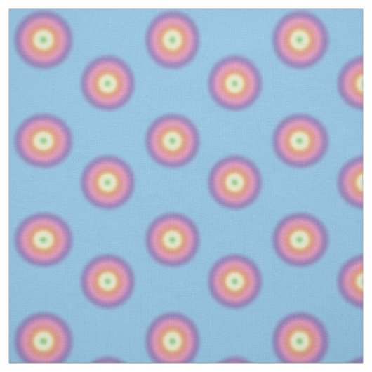 ファブリック – 青のレインボーサークル (見本)