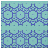 ファブリック – 青色の六角形の列 (見本)