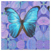 ファブリック – Blue Butterfly on Hydrangea (クローズアップ)