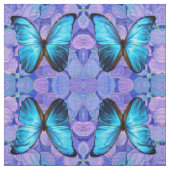 ファブリック – Blue Butterfly on Hydrangea (見本)