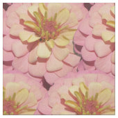 ファブリック – Fat Quarter – シャーベット《植物》百日草 (クローズアップ)