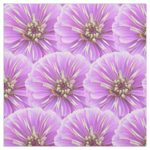 ファブリック – Fat Quarter -薄紫《植物》百日草