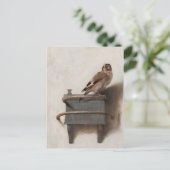 ファブリティウス絵を描ザゴールドフィンチプリント ポストカード (スタンド正面)