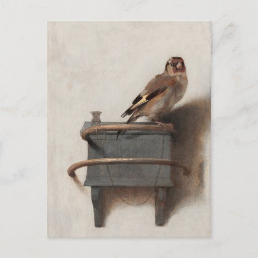 ファブリティウス絵を描ザゴールドフィンチプリント ポストカード (正面)