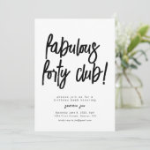 ファブルアンドフォーティクラブ誕生日招待状テンプレート 招待状 (スタンド正面)