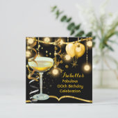 ファブルシャンパン金ゴールドお祝いパーティー 招待状 (スタンド正面)