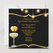 ファブルシャンパン金ゴールドお祝いパーティー 招待状 (裏面)