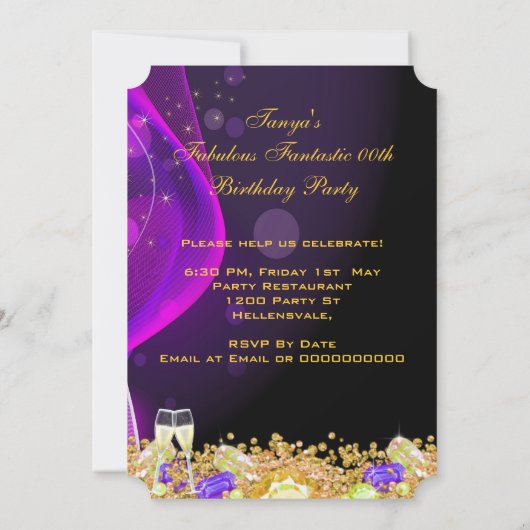 ファブルパープルハイヒールシャンパーニュパーティー2 招待状 (裏面)