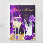 ファブルパープルハイヒールシャンパーニュパーティー3 招待状 (正面)