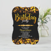 ファブルーズゴールデングリッターブデイパーティー招待状 招待状 (スタンド正面)