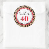 ファブルーズフォーティレオパード誕生日スクッカー ラウンドシール (バッグ)