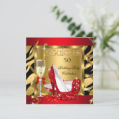 ファブルーズレッドグリッターハイルツゼブラシャンパーニュパーティー 招待状 (スタンド正面)