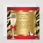 ファブルーズレッドグリッターハイルツゼブラシャンパーニュパーティー 招待状 (裏面)