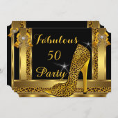 ファブルーリョウ金ゴールドハイヒールバースデーパーティー2 招待状 (正面/裏面)