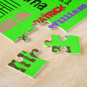 ファブワードクラウドファミリークール💕🎉 ジグソーパズル (側面)