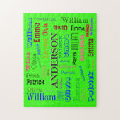 ファブワードクラウドファミリークール💕🎉 ジグソーパズル (縦)