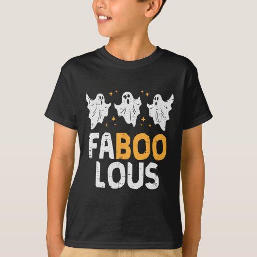 ファブーおもしろいス幽霊たちホラー不気味ハロウィーンウォーク Tシャツ (正面)