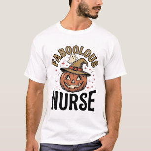 ファブーラス ナース ハロウィン パンプキン ヴィンテージ Tシャツ デ
