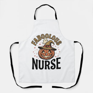 ファブーラス ナース ハロウィン パンプキン ヴィンテージ Tシャツ デ エプロン