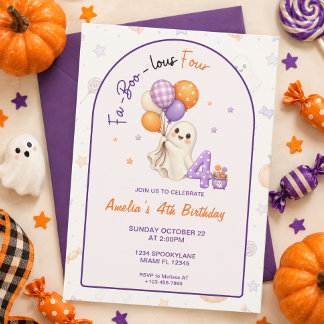 ファブーラス・フォー ハロウィン4歳の誕生日 招待状