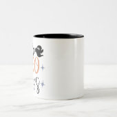 ファブー幽霊おもしろいウォメンズハロウィーン ツートーンマグカップ (中央)