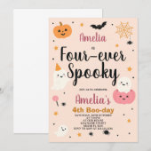 ファブー・フォー・キッズ ハロウィン 誕生日招待状 招待状 (正面/裏面)