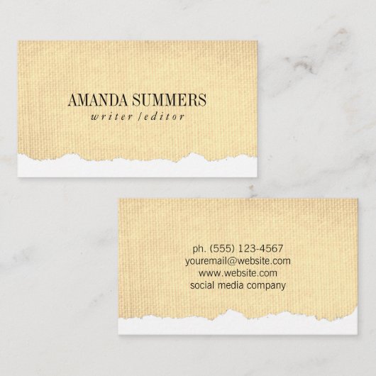 ファブ動揺してリ 名刺 (正面/裏面)