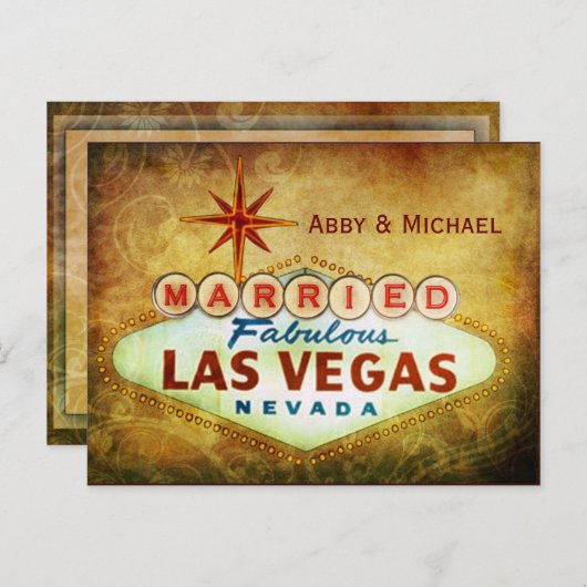 ファブ結婚したルーラスベガスで 案内ポストカード (正面/裏面)