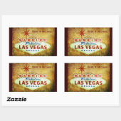 ファブ結婚したルーラスベガスで 長方形シール (シート)