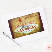 ファブ結婚したルーラスベガスで 長方形シール (封筒)