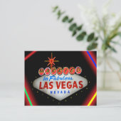 ファブ結婚したルーラスベガス結婚式招待状で ポストカード (スタンド正面)