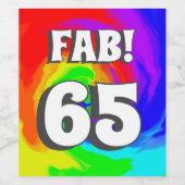 ファブ！65熱波鮮やか旋回レトロ70sパーティー ワインラベル (シングルラベル)