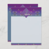 ファベルゲ様モノグラムパープルブルー勾配 (正面/裏面)